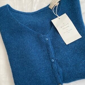 Sezane 'Barry' Cardigan NWT in Bleu Celeste XS
